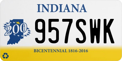 IN license plate 957SWK