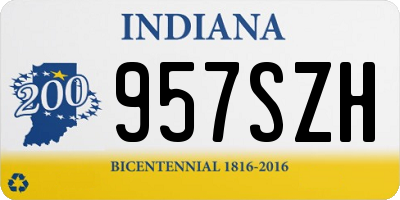 IN license plate 957SZH