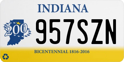 IN license plate 957SZN