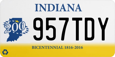 IN license plate 957TDY