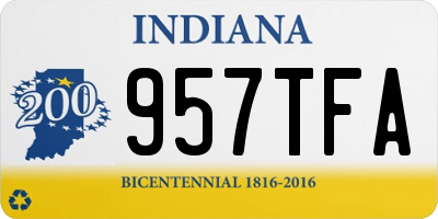 IN license plate 957TFA