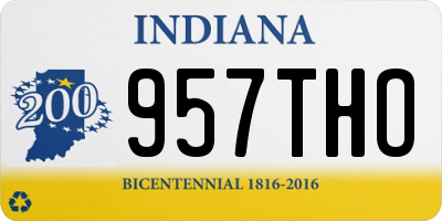 IN license plate 957THO