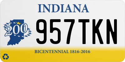 IN license plate 957TKN
