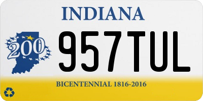 IN license plate 957TUL