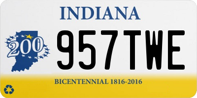 IN license plate 957TWE