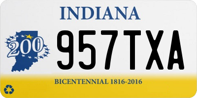 IN license plate 957TXA