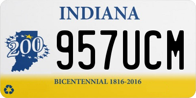 IN license plate 957UCM