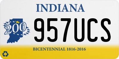 IN license plate 957UCS