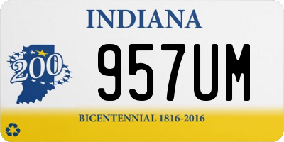 IN license plate 957UM