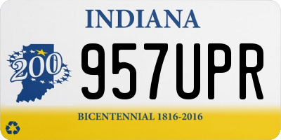 IN license plate 957UPR