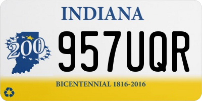 IN license plate 957UQR