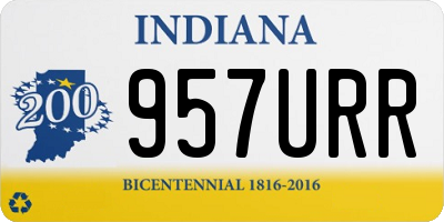 IN license plate 957URR