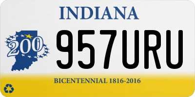 IN license plate 957URU
