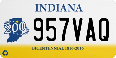 IN license plate 957VAQ