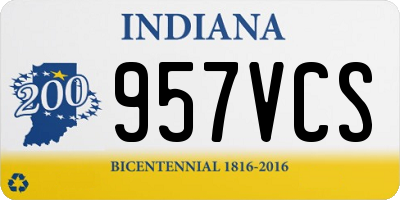 IN license plate 957VCS