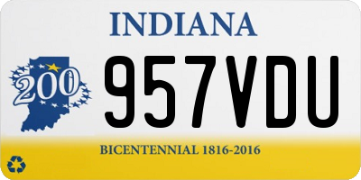 IN license plate 957VDU