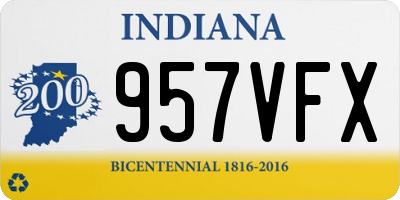 IN license plate 957VFX