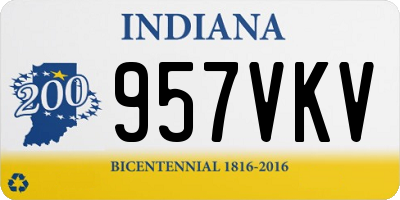 IN license plate 957VKV