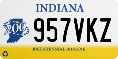 IN license plate 957VKZ