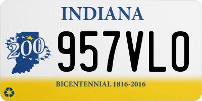 IN license plate 957VLO