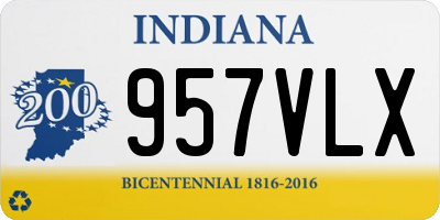 IN license plate 957VLX