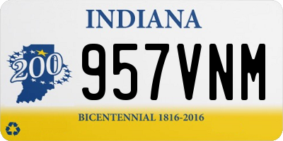 IN license plate 957VNM