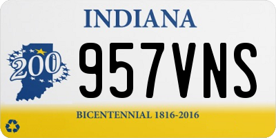 IN license plate 957VNS