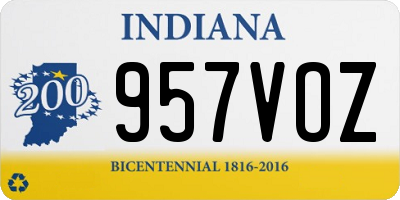 IN license plate 957VOZ