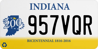 IN license plate 957VQR