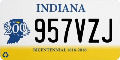 IN license plate 957VZJ