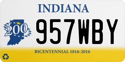 IN license plate 957WBY