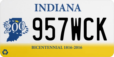 IN license plate 957WCK