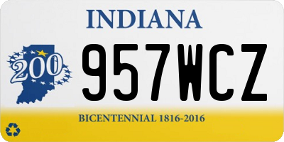 IN license plate 957WCZ