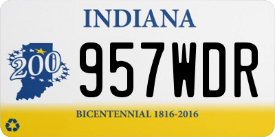 IN license plate 957WDR