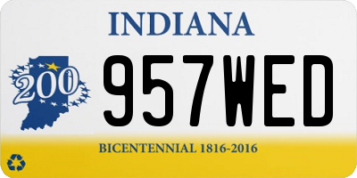 IN license plate 957WED