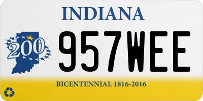 IN license plate 957WEE