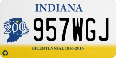 IN license plate 957WGJ