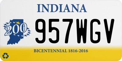 IN license plate 957WGV