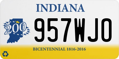 IN license plate 957WJO