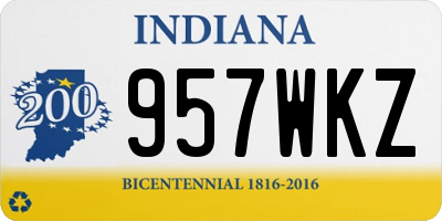 IN license plate 957WKZ
