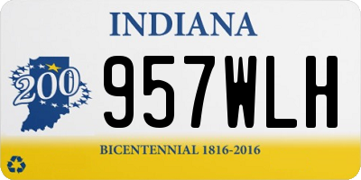 IN license plate 957WLH