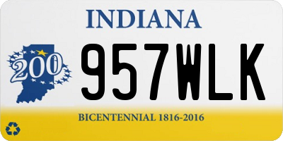 IN license plate 957WLK