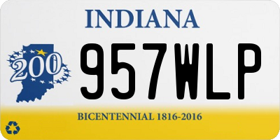 IN license plate 957WLP