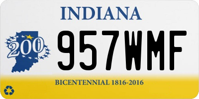 IN license plate 957WMF