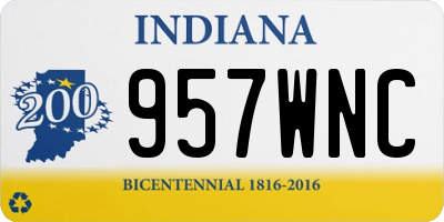 IN license plate 957WNC