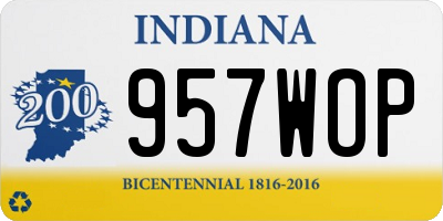 IN license plate 957WOP