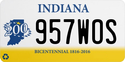 IN license plate 957WOS