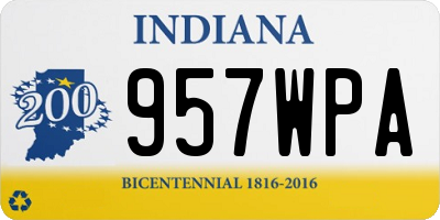 IN license plate 957WPA