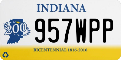 IN license plate 957WPP