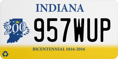 IN license plate 957WUP